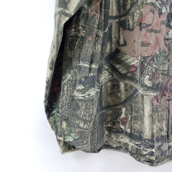 Mossy Oak Mens 2XL Vented Hunted Shirt Camouflage Long Sleeve Break Up Infinity - Picture 3 of 9